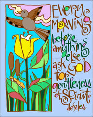 Wood Plaque - Gentleness of Spirit by M. McGrath