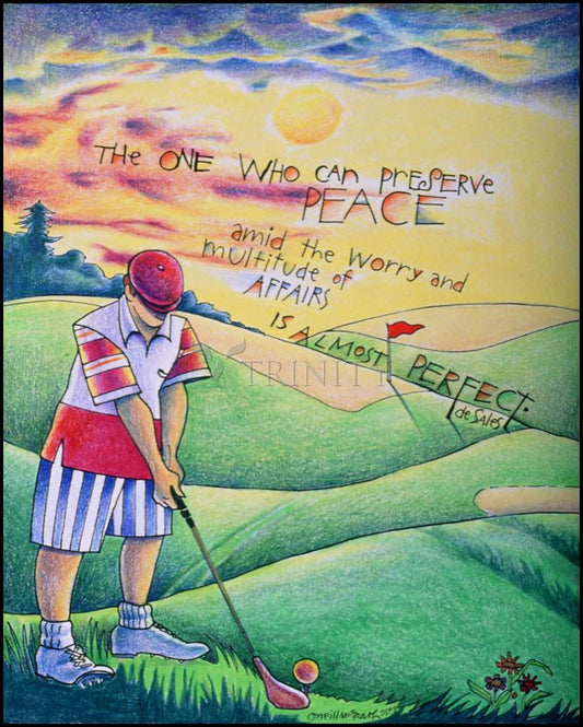 Golfer: The One Who Can - Wood Plaque by Br. Mickey McGrath, OSFS - Trinity Stores