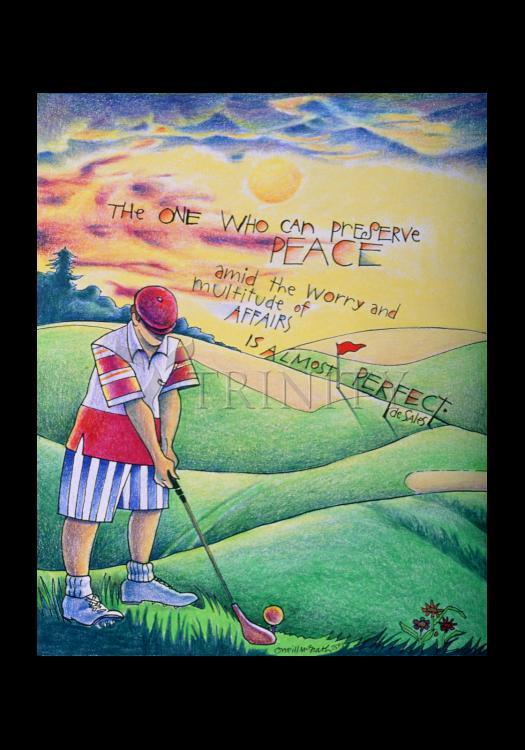 Golfer: The One Who Can - Holy Card by Br. Mickey McGrath, OSFS - Trinity Stores
