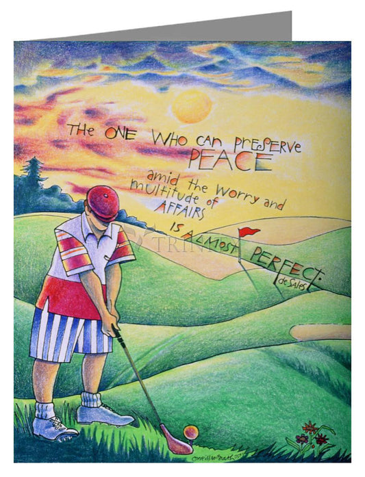 Golfer: The One Who Can - Note Card Custom Text by Br. Mickey McGrath, OSFS - Trinity Stores
