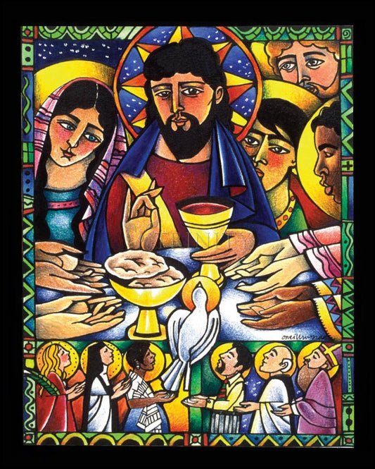Gospel Feast - Wood Plaque by Br. Mickey McGrath, OSFS - Trinity Stores