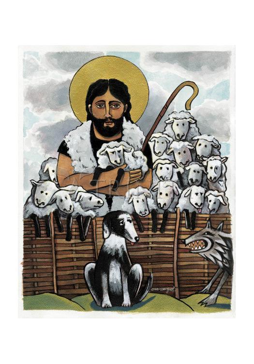 Good Shepherd - Holy Card by Br. Mickey McGrath, OSFS - Trinity Stores