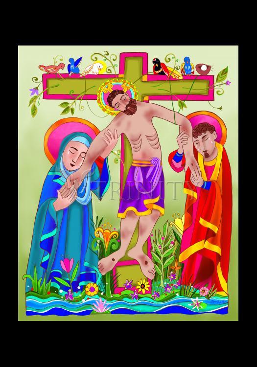 Garden of the Crucifixion - Holy Card by Br. Mickey McGrath, OSFS - Trinity Stores