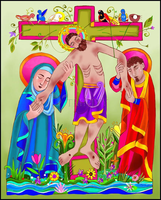 Garden of the Crucifixion - Wood Plaque by Br. Mickey McGrath, OSFS - Trinity Stores