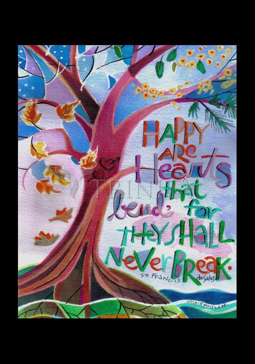 Happy Are Hearts That Bend - Holy Card by Br. Mickey McGrath, OSFS - Trinity Stores
