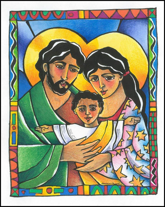 Holy Family - Wood Plaque by Br. Mickey McGrath, OSFS - Trinity Stores