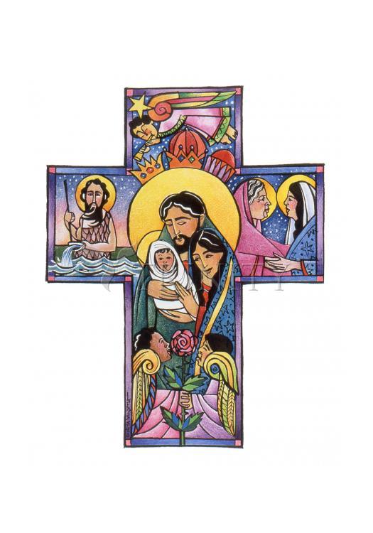 Holy Family Cross - Holy Card by Br. Mickey McGrath, OSFS - Trinity Stores