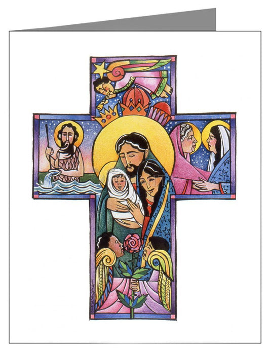 Holy Family Cross - Note Card Custom Text by Br. Mickey McGrath, OSFS - Trinity Stores