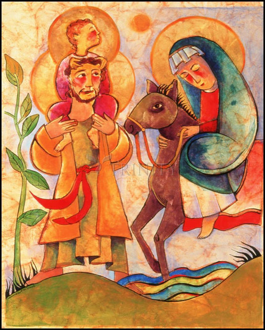 Holy Family: Giotto - Wood Plaque by Br. Mickey McGrath, OSFS - Trinity Stores