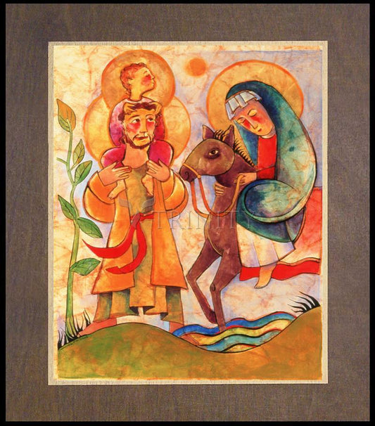 Holy Family: Giotto - Wood Plaque Premium by Br. Mickey McGrath, OSFS - Trinity Stores