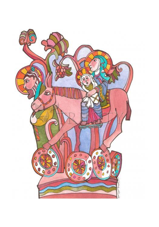 Holy Family, A Pilgrim - Holy Card by Br. Mickey McGrath, OSFS - Trinity Stores