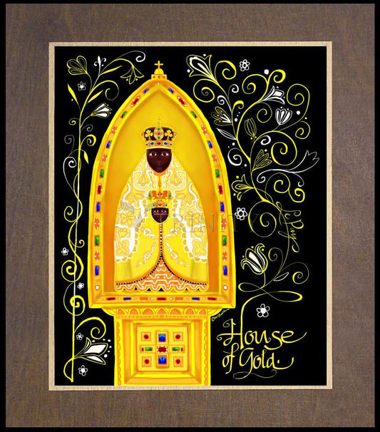 Mary, House of Gold - Wood Plaque Premium by Br. Mickey McGrath, OSFS - Trinity Stores