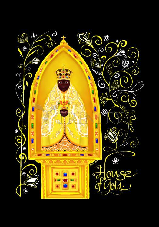 Mary, House of Gold - Holy Card by Br. Mickey McGrath, OSFS - Trinity Stores