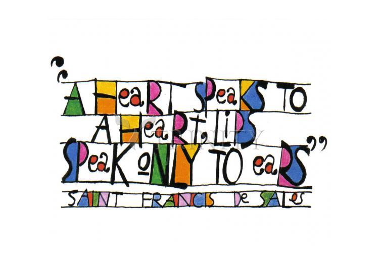 Heart Speaks To Heart - Holy Card by Br. Mickey McGrath, OSFS - Trinity Stores