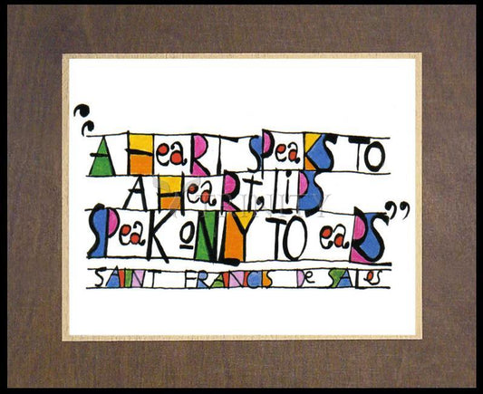 Heart Speaks To Heart - Wood Plaque Premium by Br. Mickey McGrath, OSFS - Trinity Stores