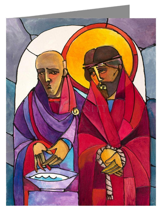 Stations of the Cross - 1 Jesus is Condemned to Death - Note Card by Br. Mickey McGrath, OSFS - Trinity Stores