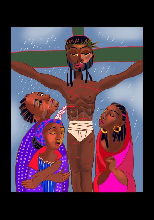 Jesus Dies on the Cross - Holy Card by Br. Mickey McGrath, OSFS - Trinity Stores