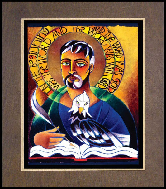 St. John the Evangelist - Wood Plaque Premium by Br. Mickey McGrath, OSFS - Trinity Stores