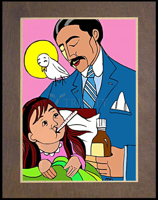 Ven. José Gregorio Hernández - Wood Plaque Premium by Br. Mickey McGrath, OSFS - Trinity Stores