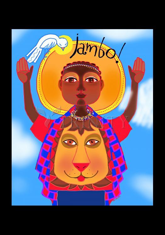 Jambo Jesus - Holy Card by Br. Mickey McGrath, OSFS - Trinity Stores