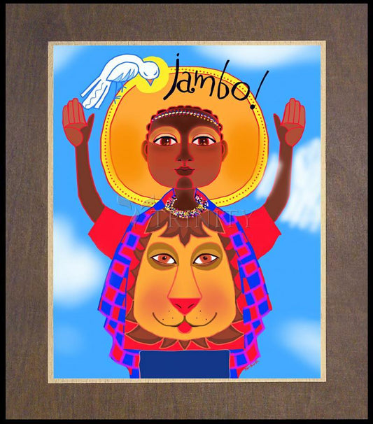 Jambo Jesus - Wood Plaque Premium by Br. Mickey McGrath, OSFS - Trinity Stores