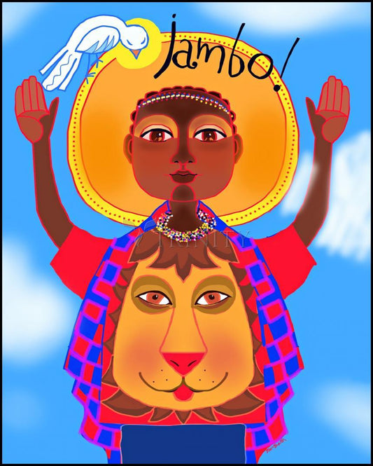 Jambo Jesus - Wood Plaque by Br. Mickey McGrath, OSFS - Trinity Stores