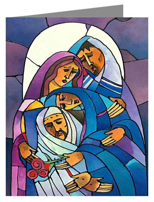 Stations of the Cross - 14 Body of Jesus is Laid in the Tomb - Note Card by Br. Mickey McGrath, OSFS - Trinity Stores