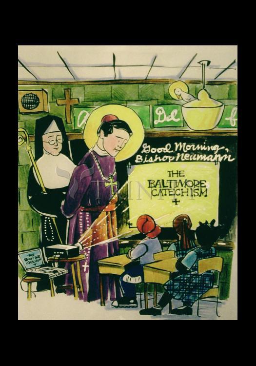 St. John Neumann - Holy Card by Br. Mickey McGrath, OSFS - Trinity Stores