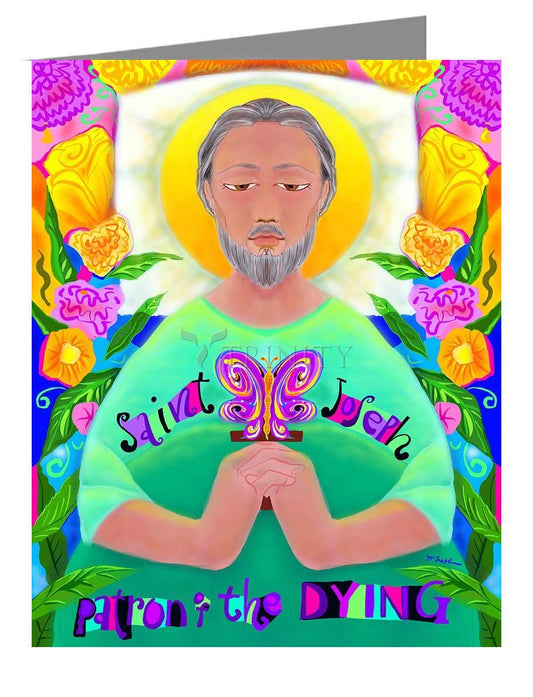 St. Joseph Patron of the Dying - Note Card Custom Text by Br. Mickey McGrath, OSFS - Trinity Stores