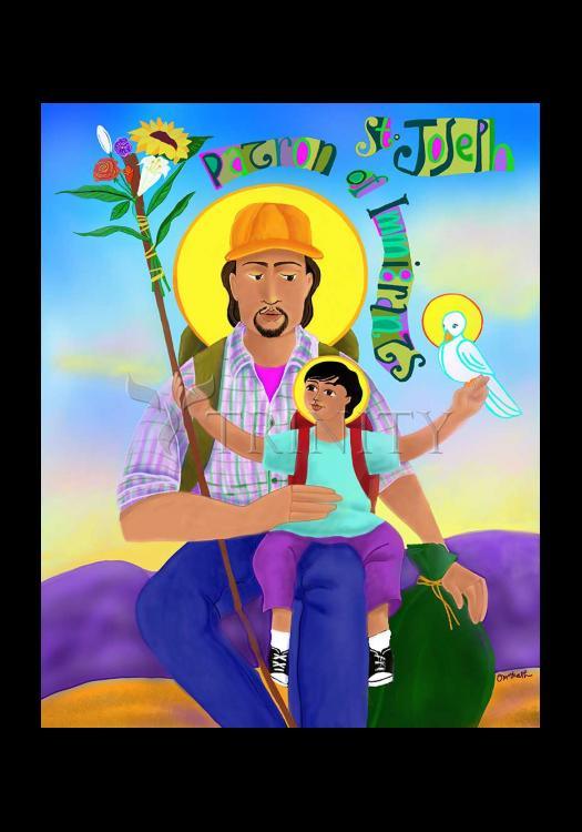 St. Joseph Patron of Immigrants - Holy Card by Br. Mickey McGrath, OSFS - Trinity Stores
