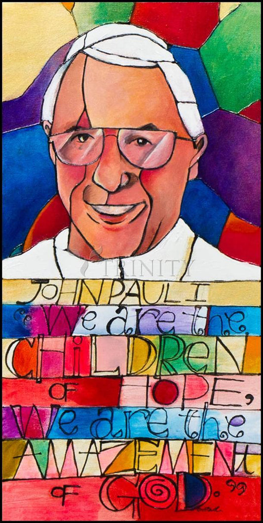 Pope John Paul I - Wood Plaque by Br. Mickey McGrath, OSFS - Trinity Stores