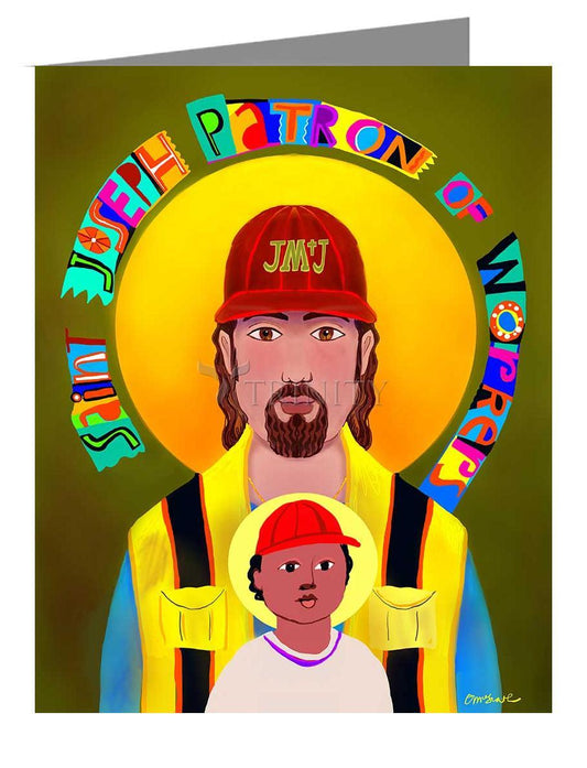 St. Joseph Patron of Workers - Note Card Custom Text by Br. Mickey McGrath, OSFS - Trinity Stores