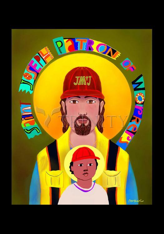 St. Joseph Patron of Workers - Holy Card by Br. Mickey McGrath, OSFS - Trinity Stores
