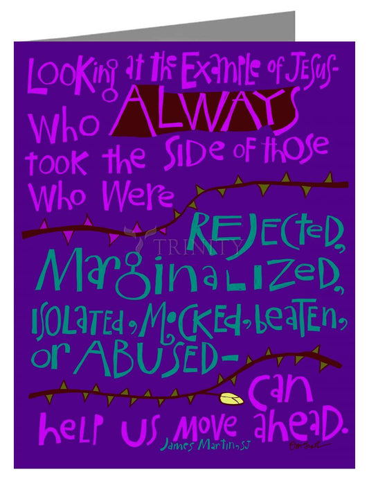 Jesus Took the Side of the Rejected - Note Card Custom Text by Br. Mickey McGrath, OSFS - Trinity Stores