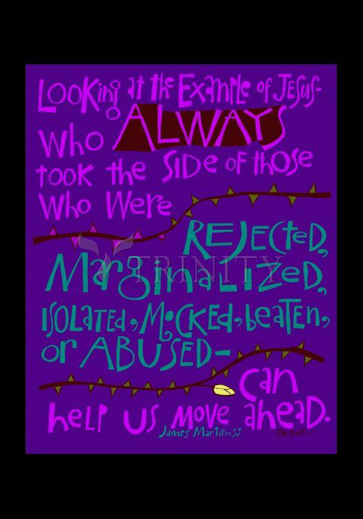 Jesus Took the Side of the Rejected - Holy Card by Br. Mickey McGrath, OSFS - Trinity Stores