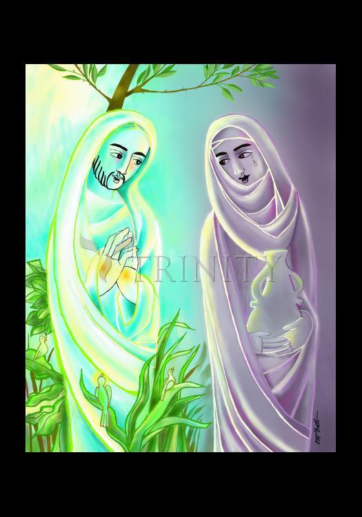 Jesus with Mary Magdalene - Holy Card by Br. Mickey McGrath, OSFS - Trinity Stores