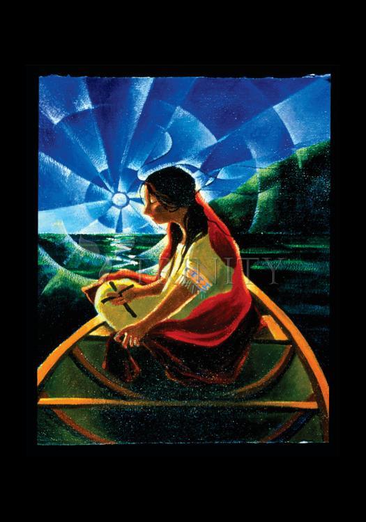 St. Kateri Tekakwitha - Holy Card by Br. Mickey McGrath, OSFS - Trinity Stores