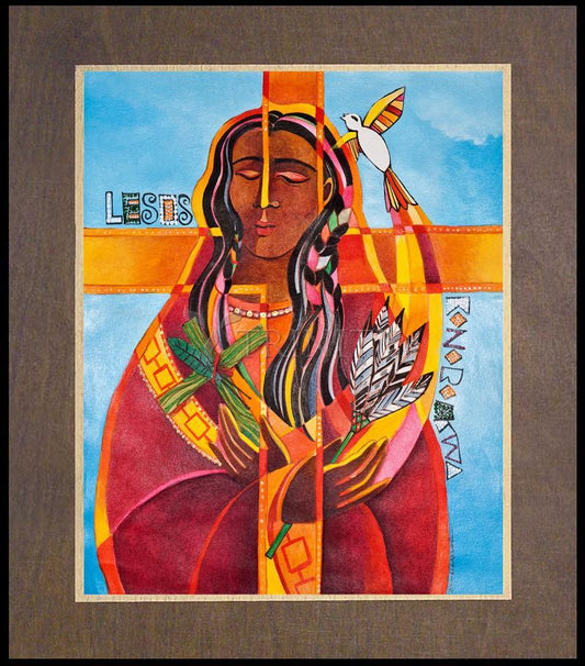 Jesus I Love You - Lesos Konoronhkwa - Wood Plaque Premium by Br. Mickey McGrath, OSFS - Trinity Stores