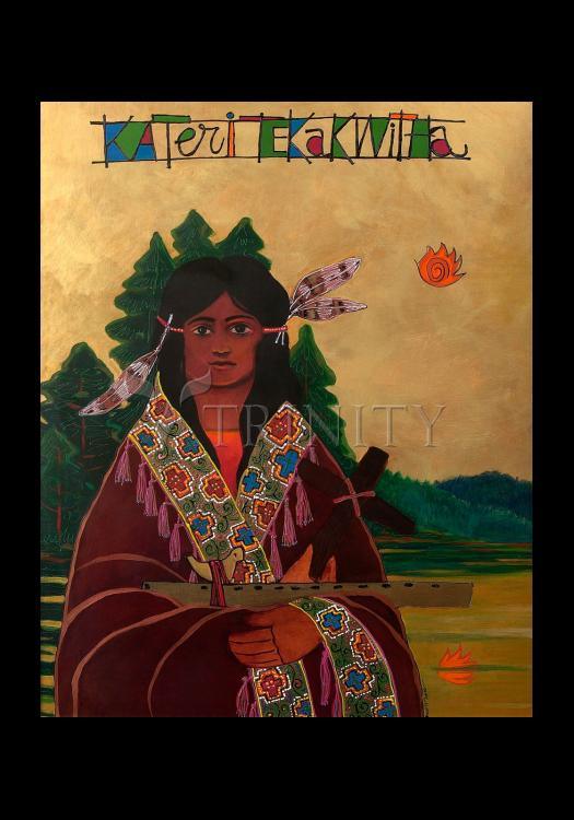 St. Kateri Tekakwitha - Holy Card by Br. Mickey McGrath, OSFS - Trinity Stores