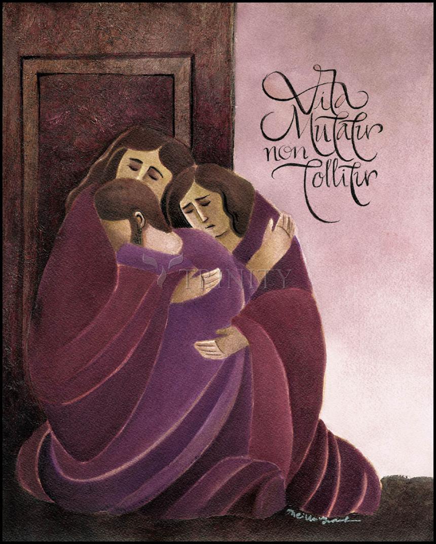 Life Is Changed, Not Taken Away - Wood Plaque by Br. Mickey McGrath, OSFS - Trinity Stores