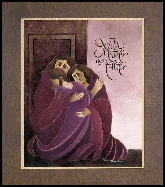 Life Is Changed, Not Taken Away - Wood Plaque Premium by Br. Mickey McGrath, OSFS - Trinity Stores
