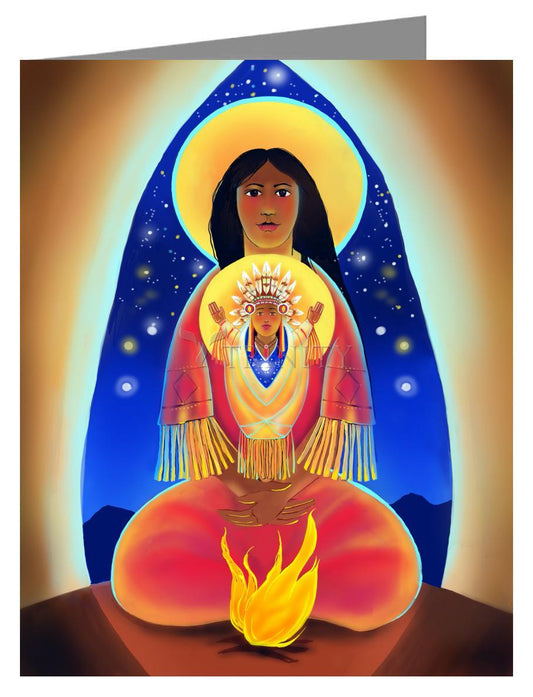 Lakota Madonna with Child - Note Card Custom Text by Br. Mickey McGrath, OSFS - Trinity Stores