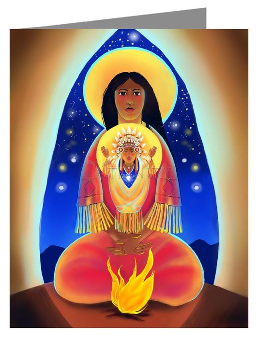 Lakota Madonna with Child - Note Card by Br. Mickey McGrath, OSFS - Trinity Stores