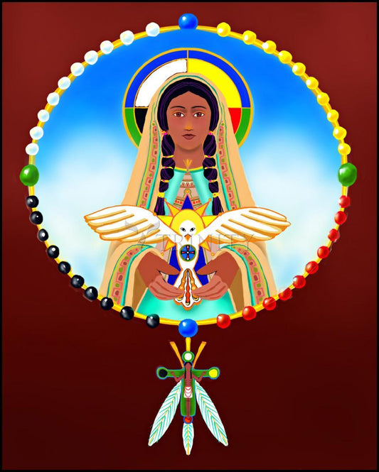 Lakota Rosary - Wood Plaque by Br. Mickey McGrath, OSFS - Trinity Stores