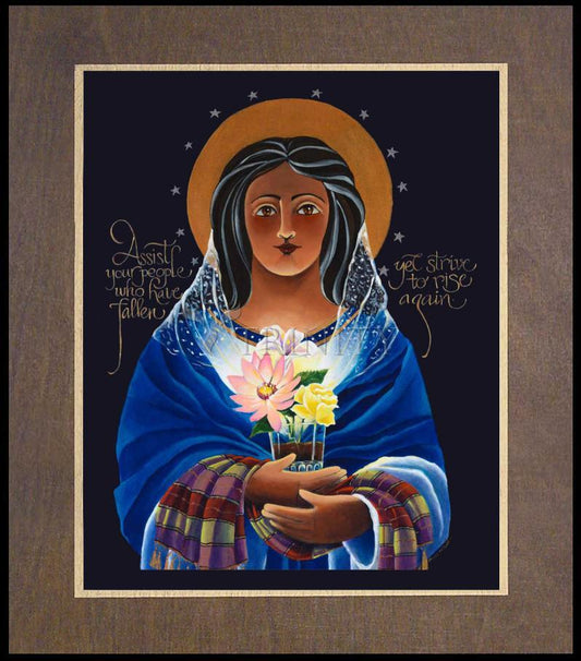 Our Lady of Light: Help of the Addicted - Wood Plaque Premium by Br. Mickey McGrath, OSFS - Trinity Stores