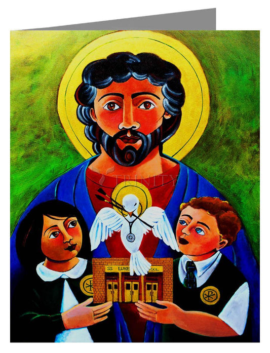 St. Luke the Evangelist - Note Card Custom Text by Br. Mickey McGrath, OSFS - Trinity Stores