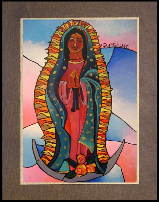 Our Lady of Guadalupe - Wood Plaque Premium by Br. Mickey McGrath, OSFS - Trinity Stores