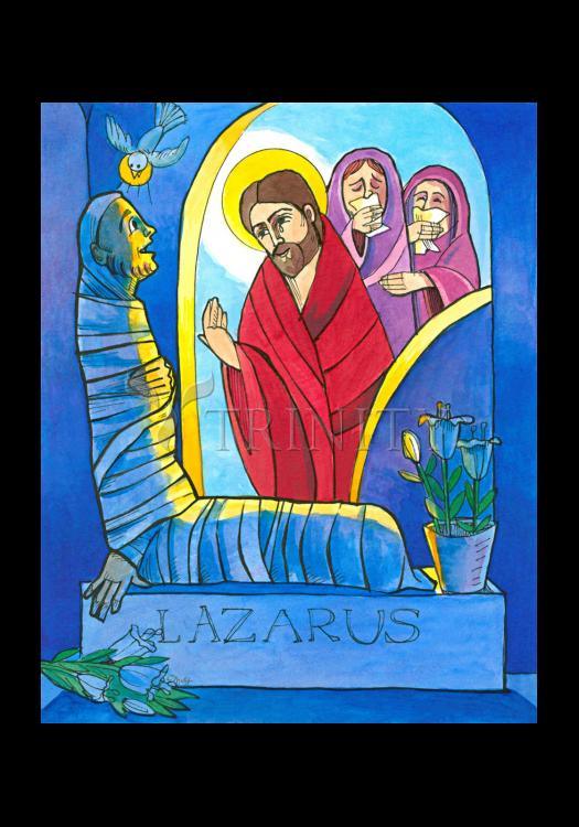 St. Lazarus - Holy Card by Br. Mickey McGrath, OSFS - Trinity Stores