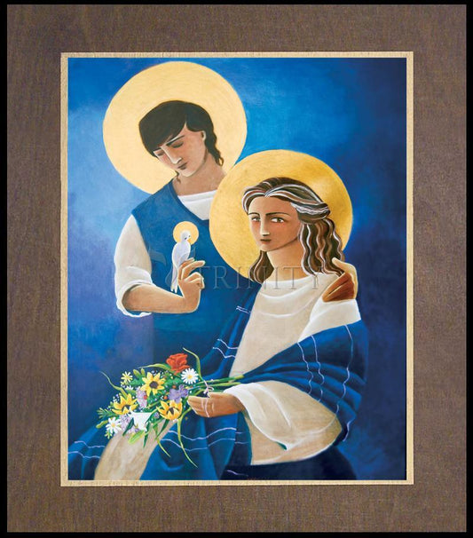 Madonna and Son - Wood Plaque Premium by Br. Mickey McGrath, OSFS - Trinity Stores