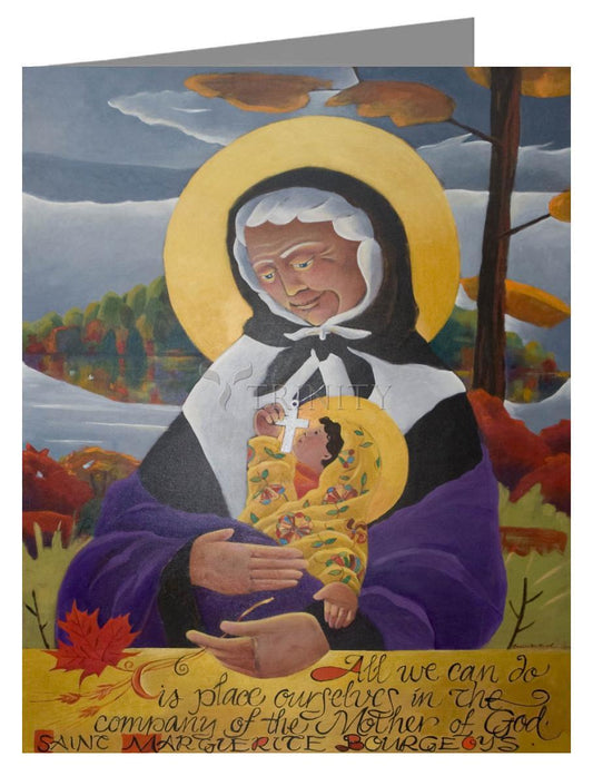 St. Marguerite Bourgeoys - Note Card Custom Text by Br. Mickey McGrath, OSFS - Trinity Stores